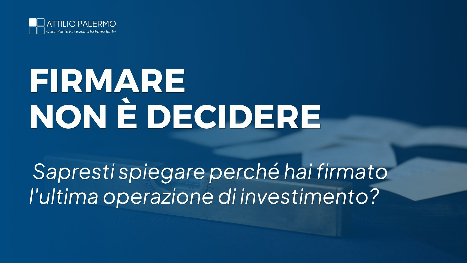 Fai un sacco di operazioni. Ma hai il controllo? La differenza tra muoversi e avere una direzione